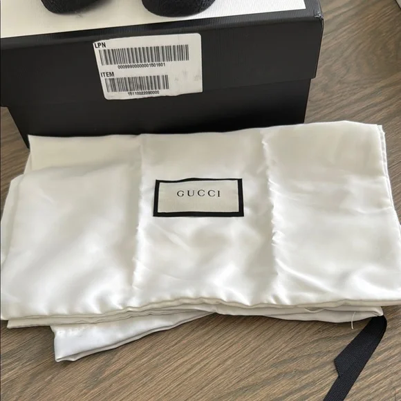 Gucci Kids Black Leather Boots with Green and Red Stripes - Picture 6 of 6